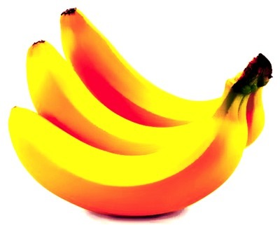 バナナの繊維を吸う